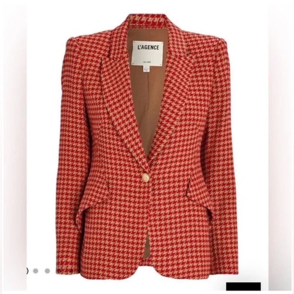 NWT - L'AGENCE Chamberlain Houndstooth Blazer Jacket